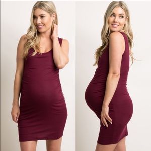 Burgundy tank dress